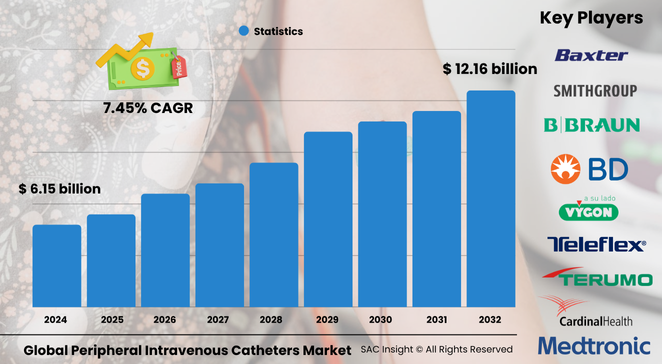 Peripheral Intravenous Catheters Market Size